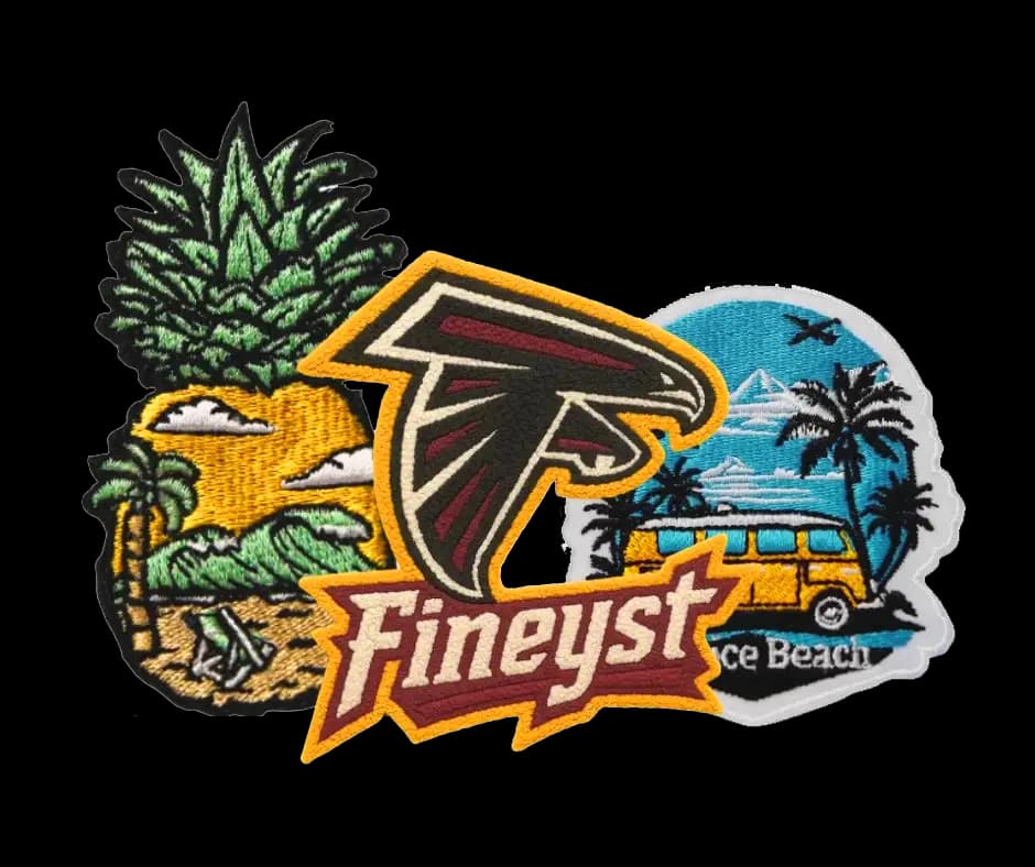 Custom patches showcase - high quality embroidered patches with vibrant colors