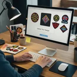 Upload patch design interface on computer