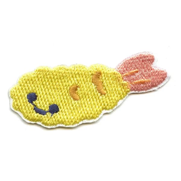 Kawaii Shrimp Tempura Embroidered Patch