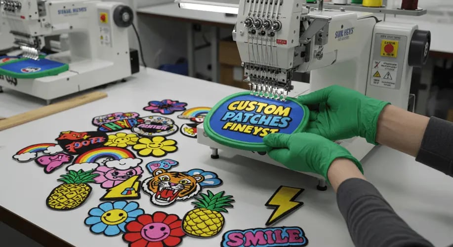 Patch manufacturing machine - industrial embroidery equipment for custom patch production