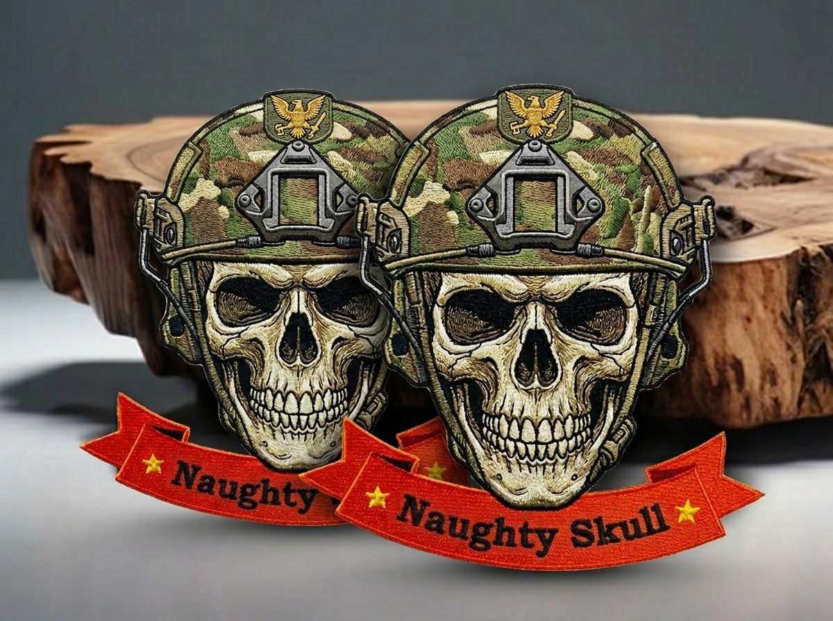 Custom woven label patch for clothing brand with fine lettering