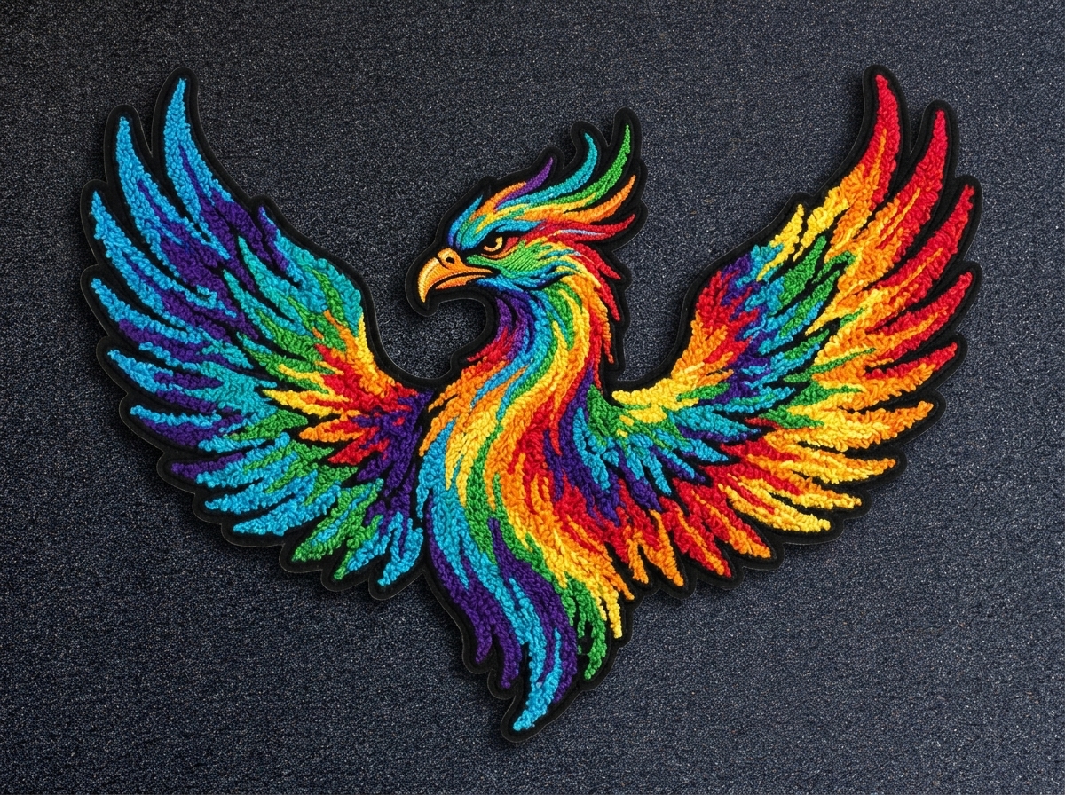 Custom leather patch with debossed logo for denim jacket